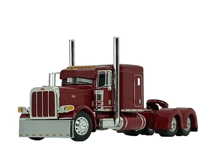 1/64 DCP BURGUNDY 389 PETERBILT W/ 63" FLAT TOP SLEEPER - Image 1 of 4