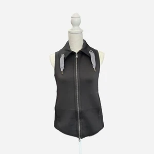 Belyn Key Damen Onyx Grommet Full Zip Weste schwarz Gr. XS - Bild 1 von 12