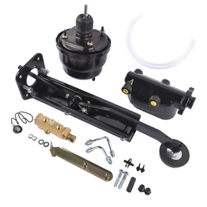 7'' Dual Power Brake Booster 1'' Bore Master, Side Mount Valve Disc/Disc Kit New - Picture 1 of 16