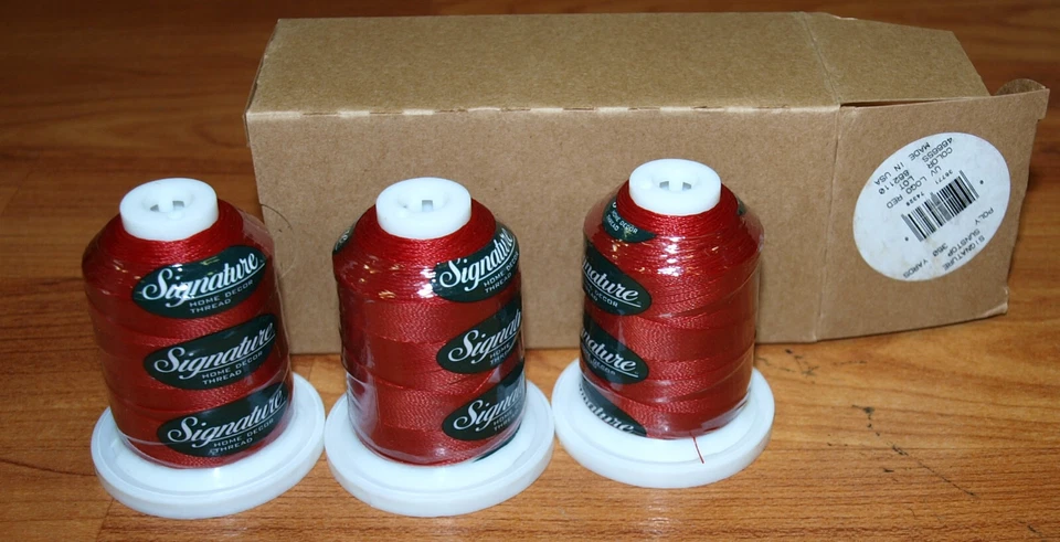 Bonded Thread size 69  sunstop polyester (3 cones of 1 ounce) color logo red - Image 1 of 1