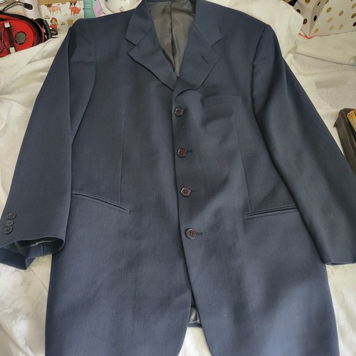 Givenchy Cappotto Sportivo Lana 43 L Blu 3 Bottoni Blazer Giacca Tuta Singolo