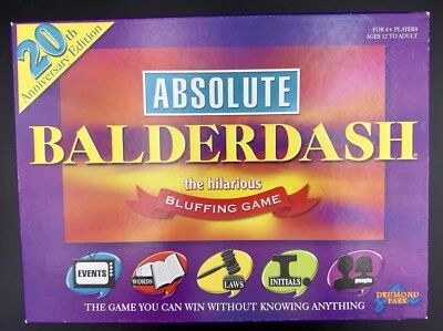 Absolute Balderdash 20th Anniversary Edition Game 4 SEALED CARD PACKS UNUSED - Image 1 of 4