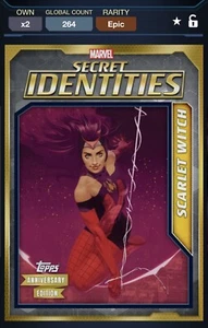 Topps Marvel Collect ANNIVERSARY EDITION 25 EPIC SCARLET WITCH - Picture 1 of 1