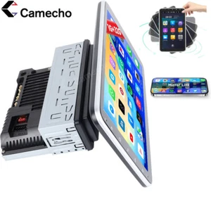 Single 1 DIN Car Stereo Radio Rotatable 10.1'' Android 13 Touch Screen GPS Wifi - Picture 1 of 12