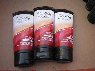 Lote de 3 limpiadores exfoliantes desintoxicantes de poros Olay Regenerist 6,5 OZ NUEVO STOCK ANTIGUO Foto 1 de 2