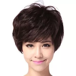Kurze lockige Perücke natürliche flauschige synthetische Vollhaar-Topper-Perücken für Frauen täglich - Bild 1 von 5