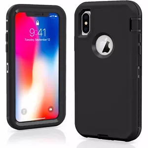 FOR iPhone 15/11/12/13/14 max PLUS XR Defender Case Impact hybrid cover - Picture 1 of 50