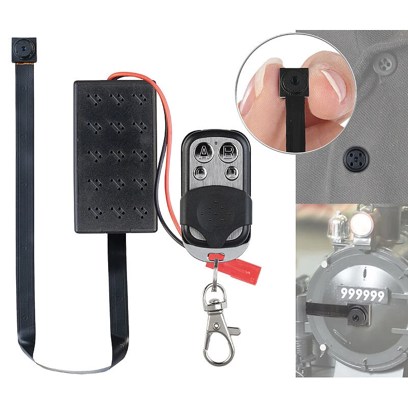 Somikon Mobile 4K-Knopf-Sicherheitskamera, Bewegungserkennung & Fernbedienung - Bild 1 von 4