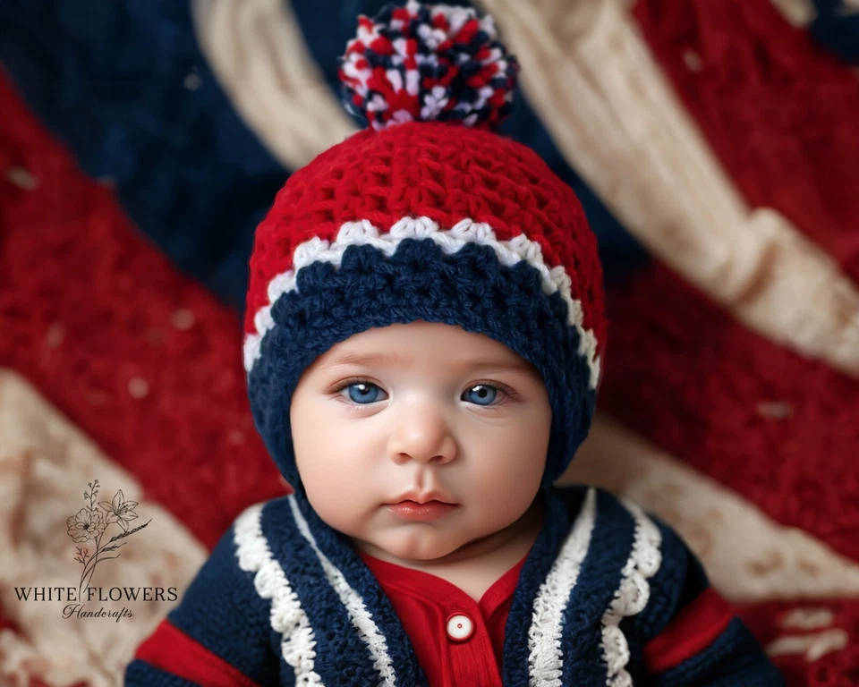 Sombrero de bebé recién nacido de ganchillo para niño o niña, gorro de punto infantil, nuevo regalo para bebé Foto 1 de 1