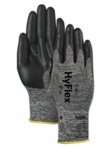 3 PR. Ansell 11-801 HyFlex Lightweight Nitrile Palm Coated Work Gloves - Picture 1 of 3