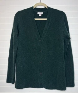 Suéter Athleta Mujer Pequeño Verde Lana Merino Cárdigan Texturizado Tejido con Botones - Imagen 1 de 9