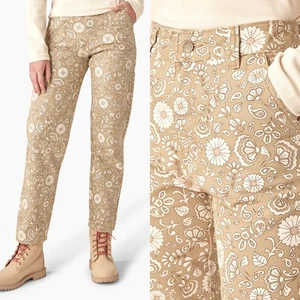 Dickies Damen Ellis Blumendruck gerades Bein Ente Canvas Hose Größe 28 - Bild 1 von 6