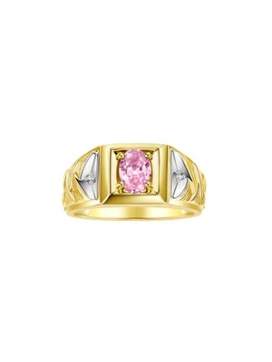 ANILLO RYLOS CHAPADO EN ORO PLATA HIELO ROSA Y DIAMANTES TEJIDO PIEDRAS PRECIOSAS TALLA 8-13 Foto 1 de 4