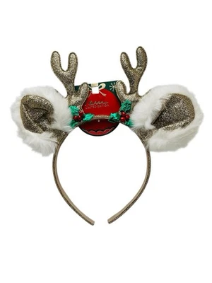 Diadema de cuerno de reno de piel sintética de vacaciones I AM edición limitada, brillo dorado nueva con etiquetas Foto 1 de 4