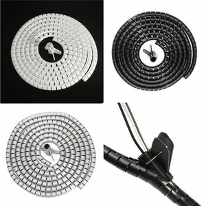 2M 5M Ø15mm Spiralband Kabelschlauch Wickelschlauch ordentliche PC Heimkino Neu - Bild 1 von 15