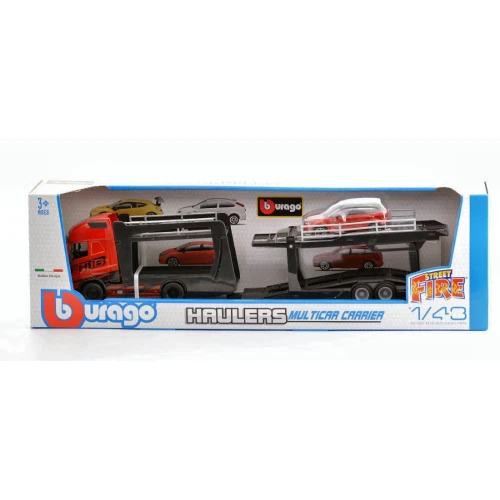 VOLVO FH16 GLOBETROTTER 750 XXL RED + LAND ROVER LRX 1:43 Burago Camion Modellin - Immagine 1 di 1