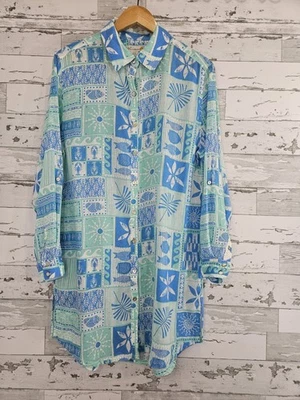 C&C California Linen Blend Long Sleeve Tunic Shirt Womens Medium - Image 1 of 4