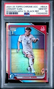 2024-25 Topps Chrome LENNART KARL RC bowman 1st rc sp 04/10 psa10 pop1 - Bild 1 von 3