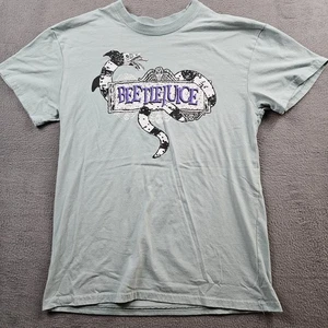 Beetlejuice Retro Graphic Tee Shirt Adult M Light Green Short Sleeve - Picture 1 of 7