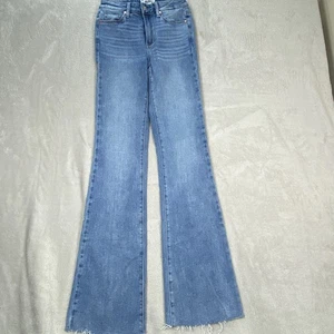 Paige Jeans Damen 24 High Rise Laurel Canyon Flare Raw Hem Marienne Stretch Den - Bild 1 von 15