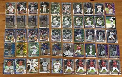 50 Bowman Chrome Refractor Lot Gold Sapphire Blue FY RC Kyle Harrison Nick Kurtz - Image 1 of 4