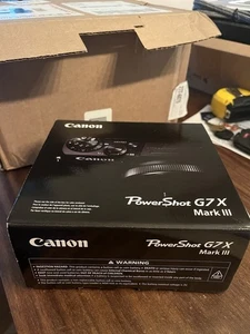 Brand New In Box Canon G7X Mark III 20.1MP Digital Camera Black - Picture 1 of 7