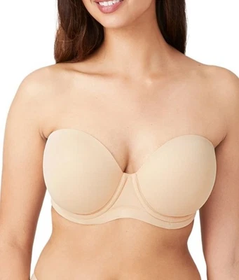 Wacoal Red Carpet Strapless Bra 36DD Beige Underwire Lightly Padded Nwt NO STRAP - Image 1 of 4