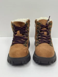 Fabkids Kinder - Jungen Winterstiefel Jungen Gr. 11 Sherpa gefüttert Winter Wildleder Neu - Y - Bild 1 von 11