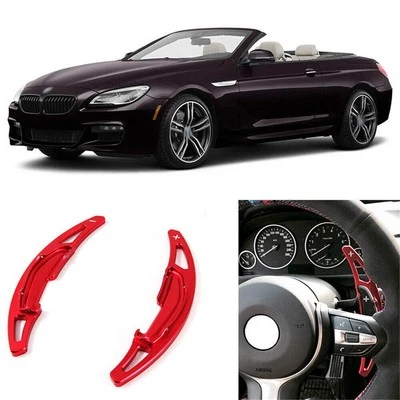 2pcs Alloy Add-On Steering Wheel DSG Paddle Shifters Extension For BMW M6 13-18 - Image 1 of 4