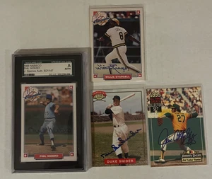 4 CARD HOF DEC SIGNED AUTO LOT STARGELL CATFISH HUNTER DUKE SNIDER SGC NIEKRO - Picture 1 of 5