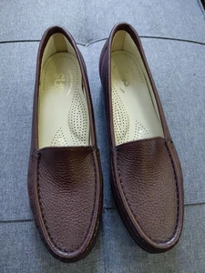 SAS Neu Simplify Leder Slipper Halbschuh Antik Weinrot Größe 7,5 S = schlanker Fuß. - Bild 1 von 6