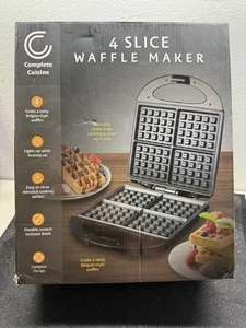 Complete Cuisine CC-WF4400-BK 4-Slice Electric Waffle Maker, Black (Open Box) - Picture 1 of 3