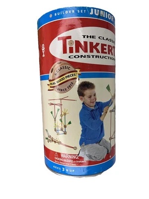 Vintage TinkerToy Classic Construction Junior Builder Incomplete Set Tinker Toy - Image 1 of 4