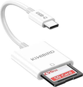 KiWiBiRD USB C SD Card Reader, SD to Type C OTG Adapter for SDHC SDXC UHS-I Card - Picture 1 of 6