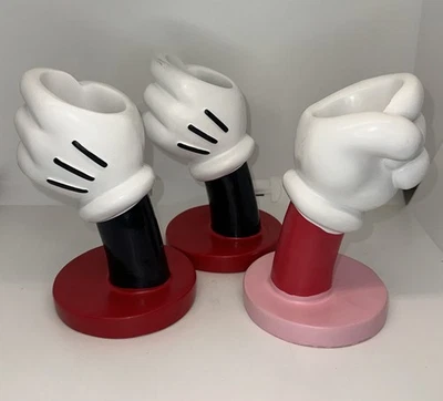 Lote de 3 guantes jarrón de mano Mickey & Minnie Mouse decoración del hogar Foto 1 de 4