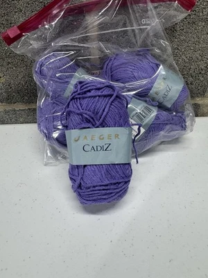 Jaeger Cadiz Yarn Silk Viscose Blend 50g 98yd Lot of 6 Color 087 Lavender - Image 1 of 3
