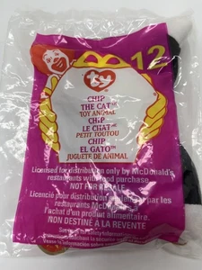 McDonalds Happy Meal Spielzeug Chip the Cat #12 Beanie Baby 1999 - Bild 1 von 2