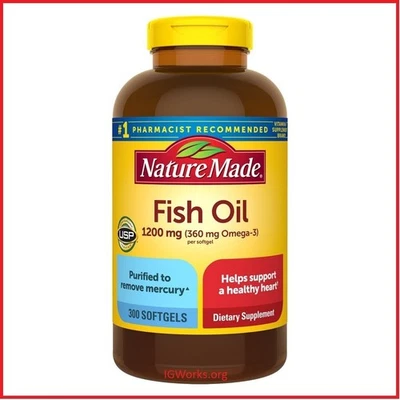 Nature Made Fish Oil 1200 mg, EPA, DHA & 360 mg OMEGA-3, 300 Softgels - Image 1 of 4