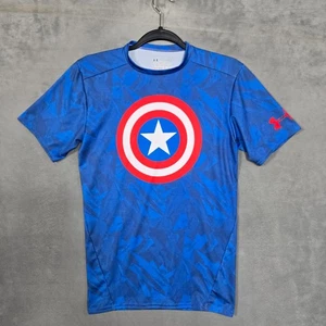 Camisa de compresión Capitán América Alter Ego para hombre grande Marvel Under Armour azul - Imagen 1 de 9