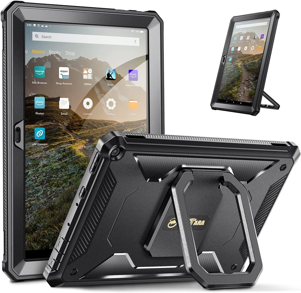 Case for Amazon Fire HD 10 11th Gen 2021 Multi-Functional Grip Carry Stand Cover - Image 1 of 4