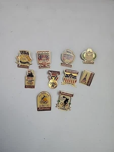 Budweiser Olympia Team USA Pin Sammlung Lot (10) 1984 Los Angeles Berlin Pin - Bild 1 von 7