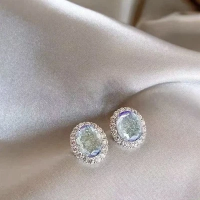 Pendientes mujer circonita forma ovalada Foto 1 de 2