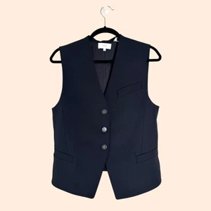 Theory Crepe Vest Black - Picture 1 of 6