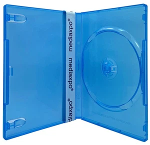 10 STANDARD Clear Blue Color Single DVD Cases - Picture 1 of 3