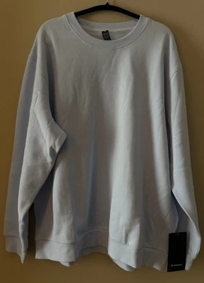 NUEVO CON ETIQUETAS Hombres XL Lululemon Steady State Crew Sudadera WNDM Azul Claro $118 Foto 1 de 3