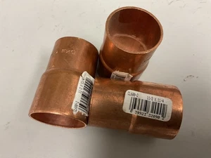 QTY 3 Nibco 1-1/2" X 1-1/4" Copper Bell Reducer Sweat Solder Pressure New - Picture 1 of 2