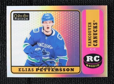 2018-19 O-Pee-Chee Platinum Retro Rainbow Elias Pettersson #R-100 Rookie RC - Image 1 of 2