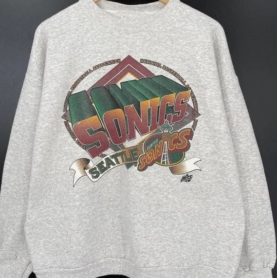 Rare Seattle Supersonics Crewneck Sweatshirt reprint digital S-5XL vtg HN0412 - Image 1 of 1