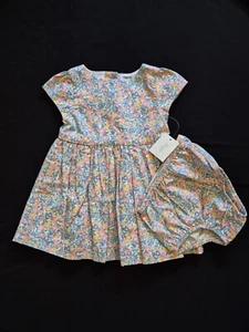 RALPH LAUREN Sz 6m Baby Girls Dress And Nappy Cover Set Floral - Picture 1 of 8