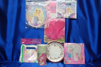 Barbie Set Fairytopia  # 7 Tablecover Banner Cups Napkins Loot Bags - Image 1 of 4